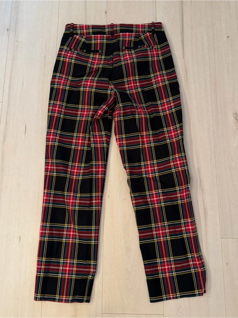 J. Crew Red Plaid Kallie Trousers